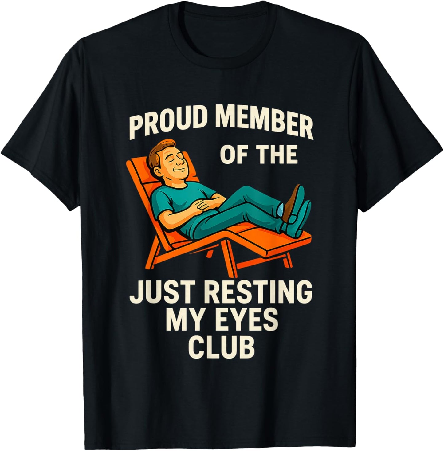 Funny Dad Just Resting My Eyes Fathers Day Humor Men Gifts T-Shirt - T-Shirt | Black