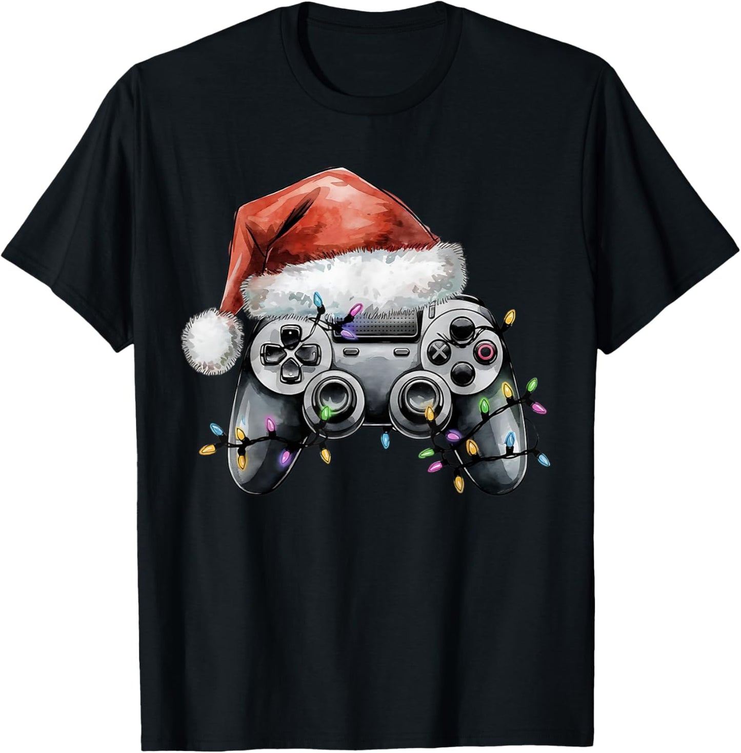 Christmas Video Gamer Controller Xmas Gaming Men Boys Kids T-Shirt - T-Shirt | Black