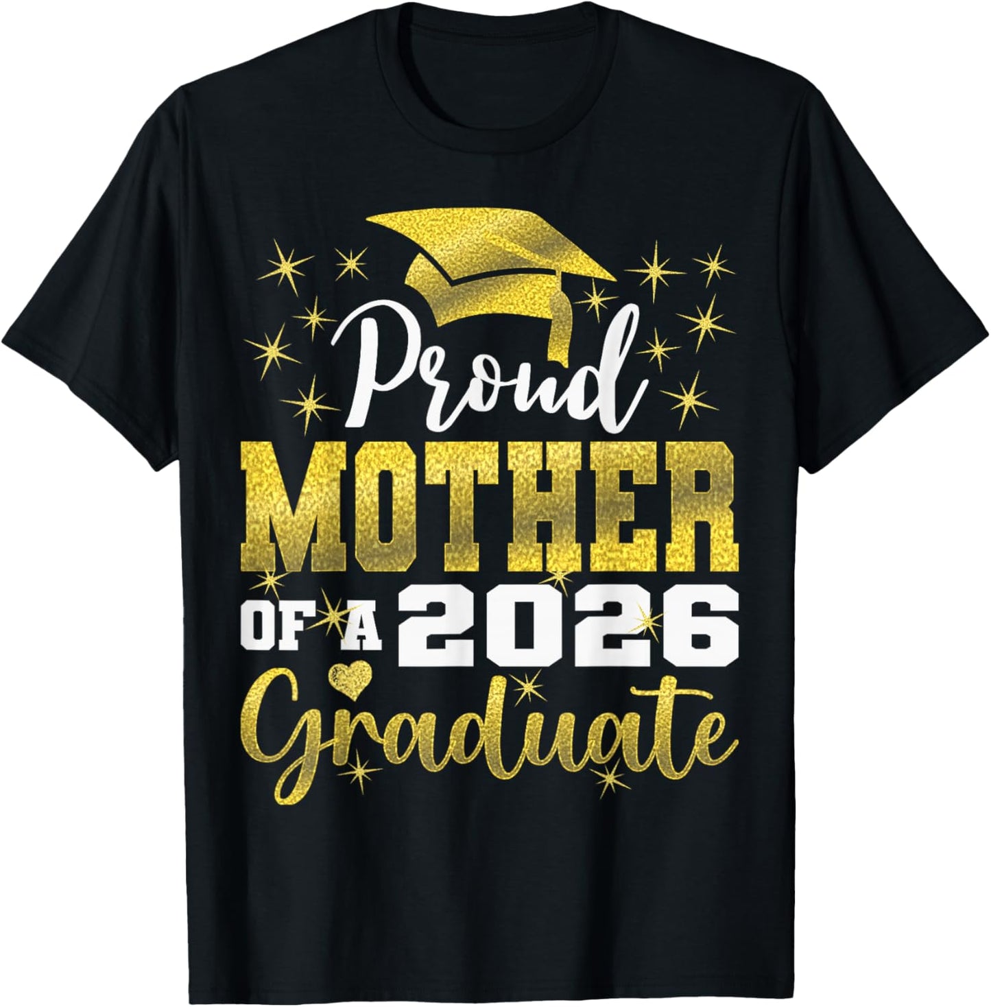 Super Proud Mother of 2026 Graduate Senior Graduation Family T-Shirt - T-Shirt | Black