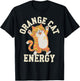 Orange Tabby Cat Orange Cat Energy T-Shirt - T-Shirt | Black