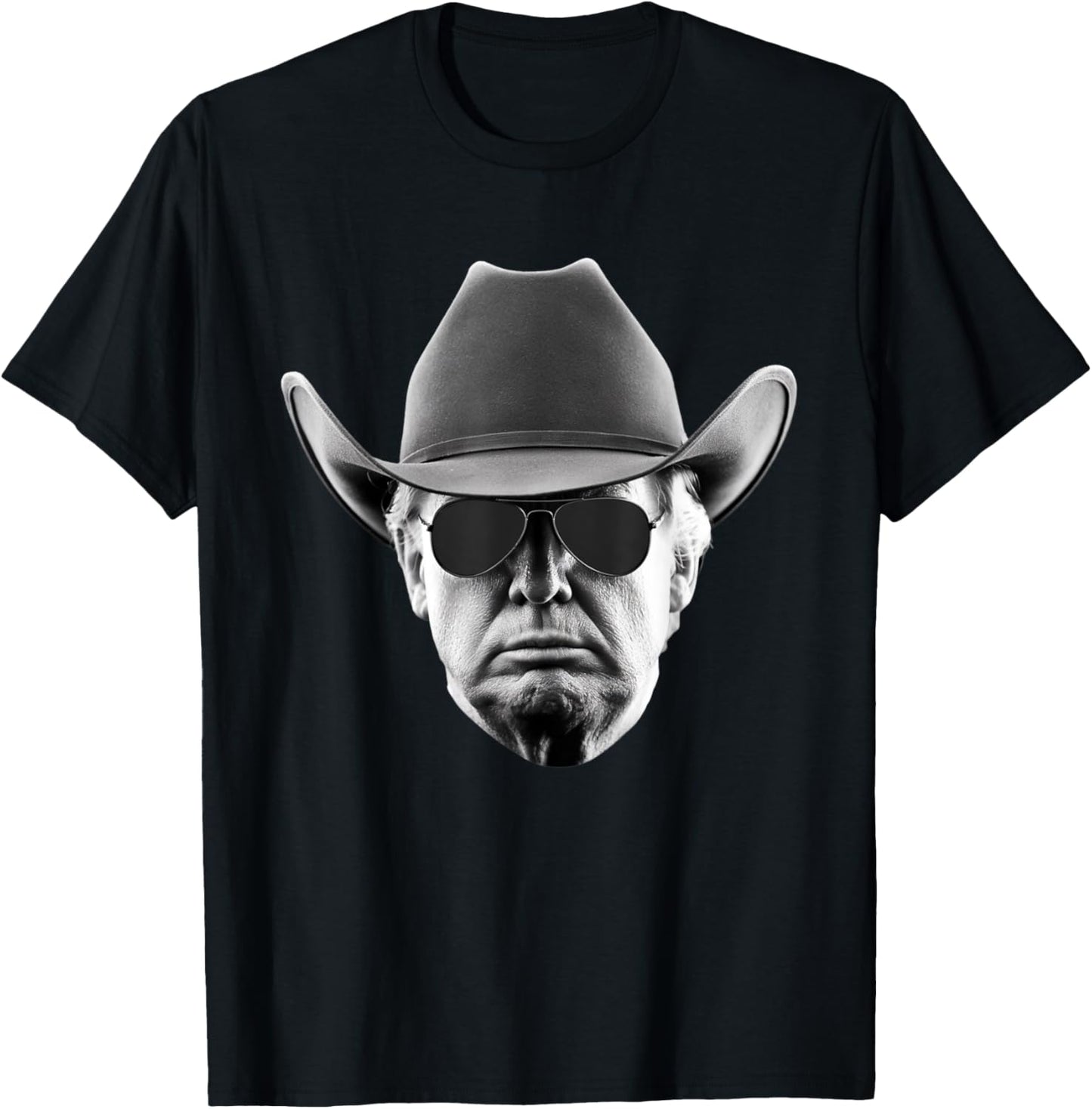 Cool Donald Trump Cowboy Hat US USA America President T-Shirt - T-Shirt | Black