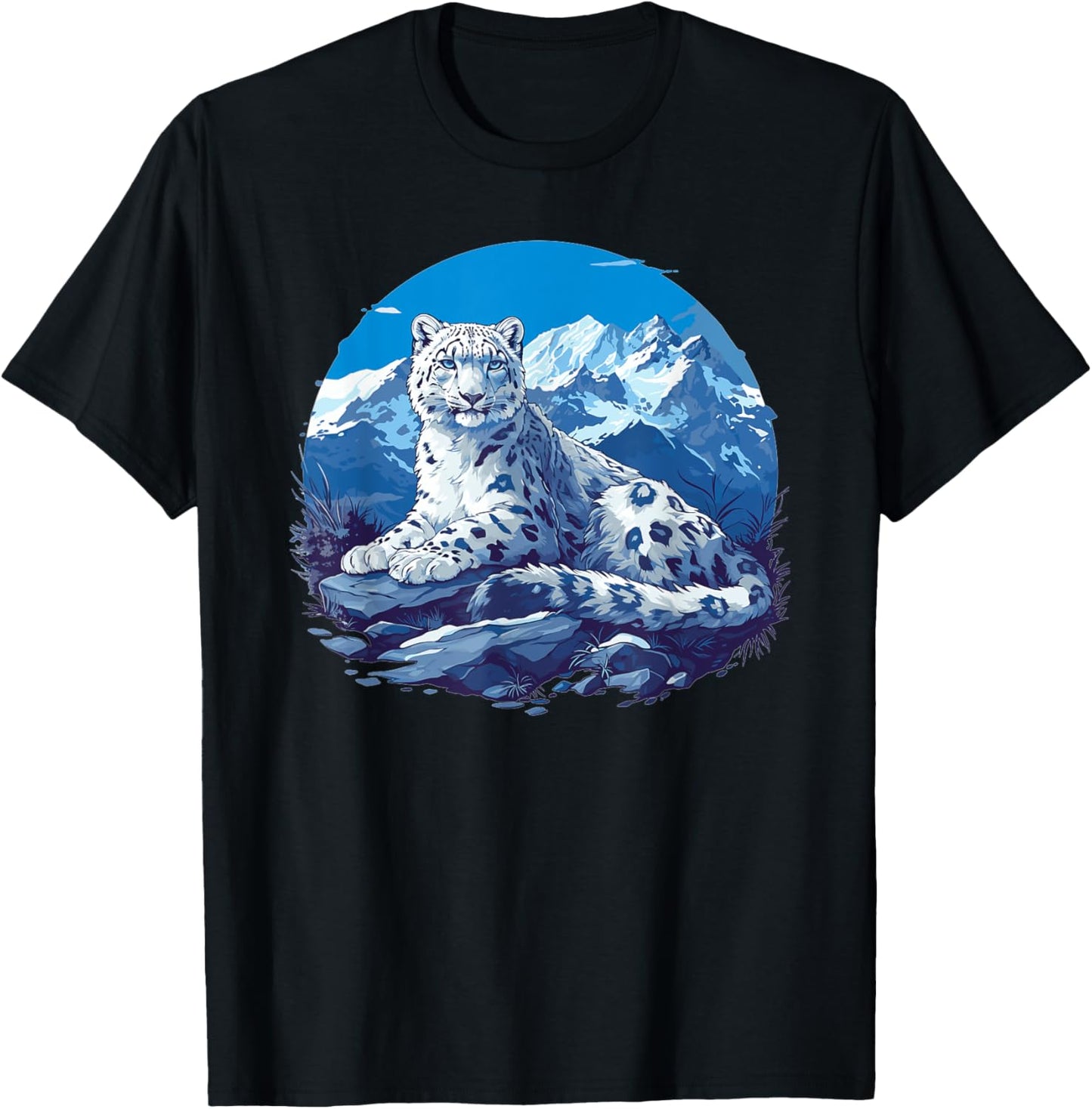 Snow Leopards Lovers Snow Leopard T-Shirt - T-Shirt | Black
