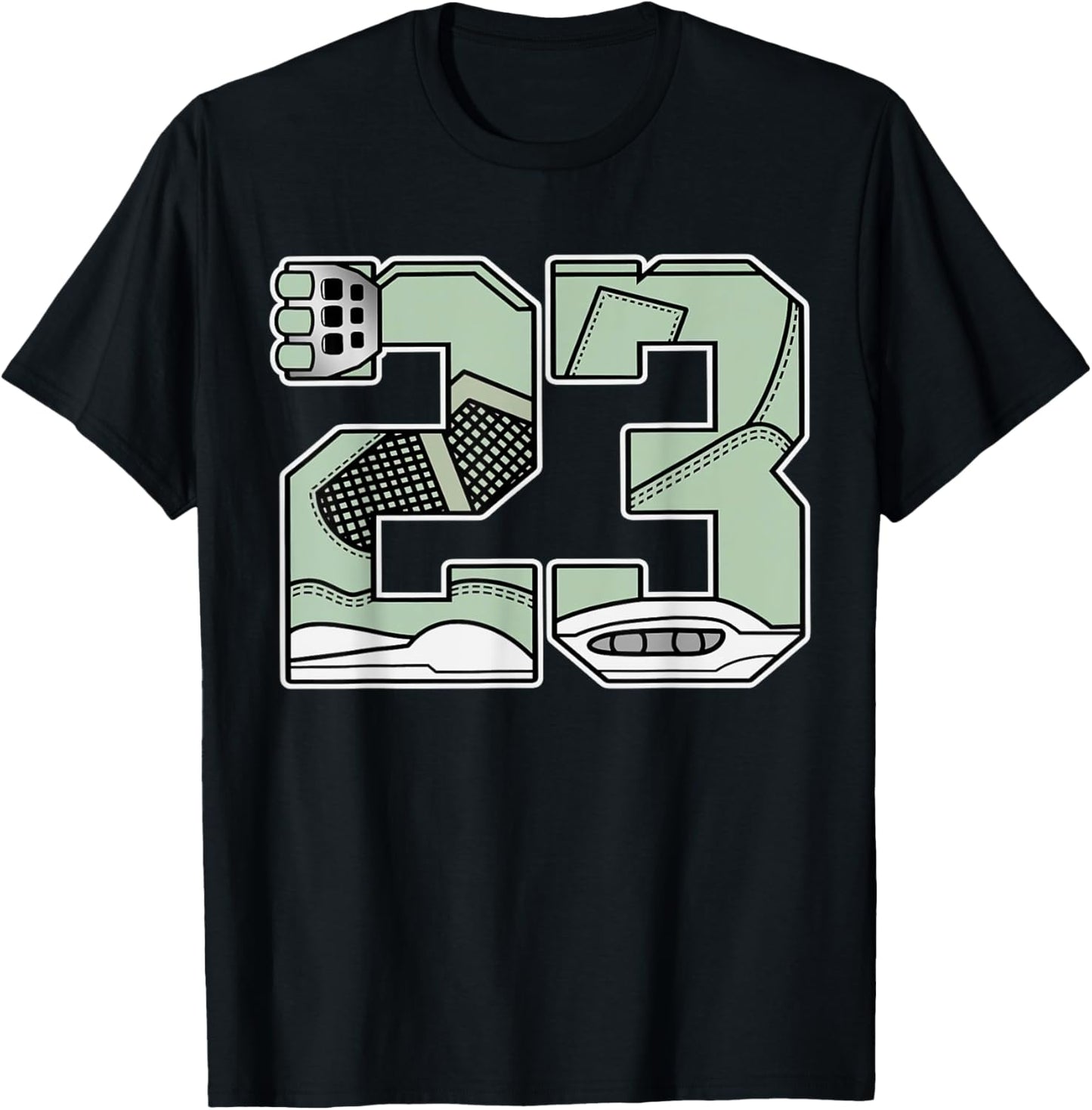 Number 23 Seafoam Abundance 4s Matching Women T-Shirt - T-Shirt | Black