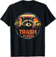 Raccoon Trash Panda - Retro 70s 80s Graphic Vintage Funny T-Shirt - T-Shirt | Black