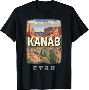 Kanab Utah UT Red Rock Vista SD054 T-Shirt - T-Shirt | Black