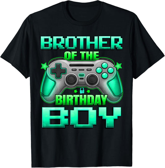 Brother of The Birthday Boy Matching Family Big Bro Lil Bro T-Shirt - T-Shirt | Black