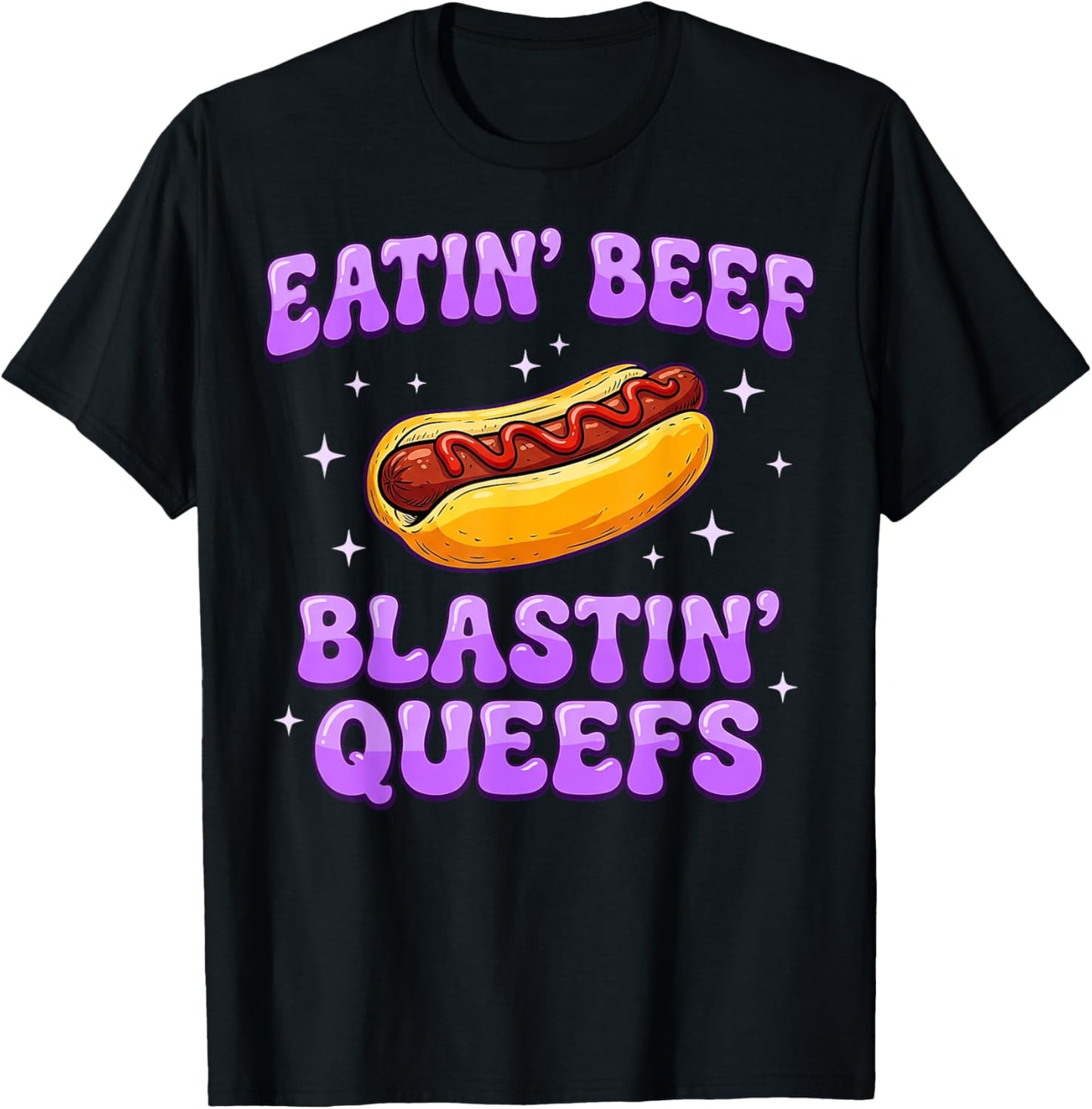 Eatin' Beef Blastin' Queefs Funny Embarrassing Meme Adult T-Shirt - T-Shirt | Black