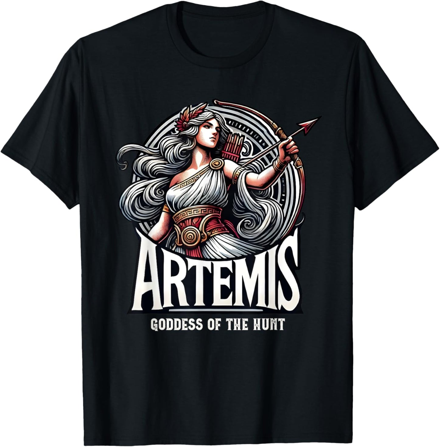 Artemis Greek Goddess Mythology Ancient Greece T-Shirt - T-Shirt | Black