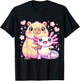 Capybara and Axolotl T-Shirt - T-Shirt | Black