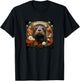 Seal With Flowers Around Boho Style Graphic T-Shirt - T-Shirt | Black