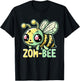Zom-Bee Adorably Creepy Zombie Bee Cartoon Halloween T-Shirt - T-Shirt | Black