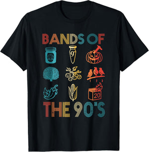Retro Popular Music Bands of The 90s Rock Band Lover T-Shirt - T-Shirt | Black