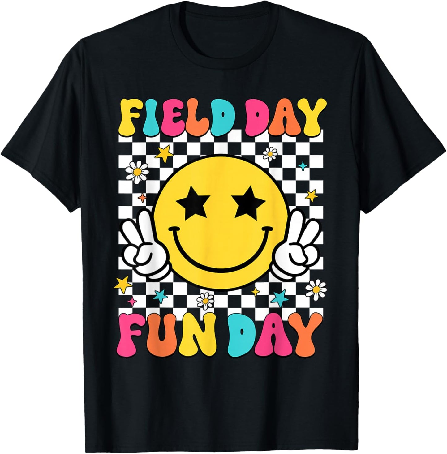 Field Day Fun Day Let The Games Begin Field Trip Boys Girls T-Shirt - T-Shirt | Black