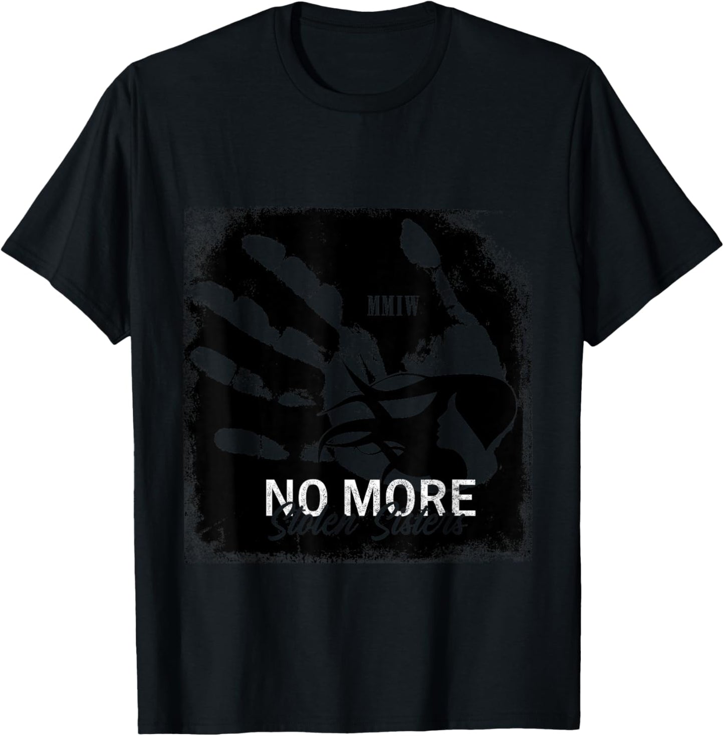MMIW No More Stolen Sisters Red Hand T-Shirt - T-Shirt | Black