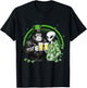 bigfoot and alien Sasquatch St Patricks Day Funny Irish Beer T-Shirt - T-Shirt | Black