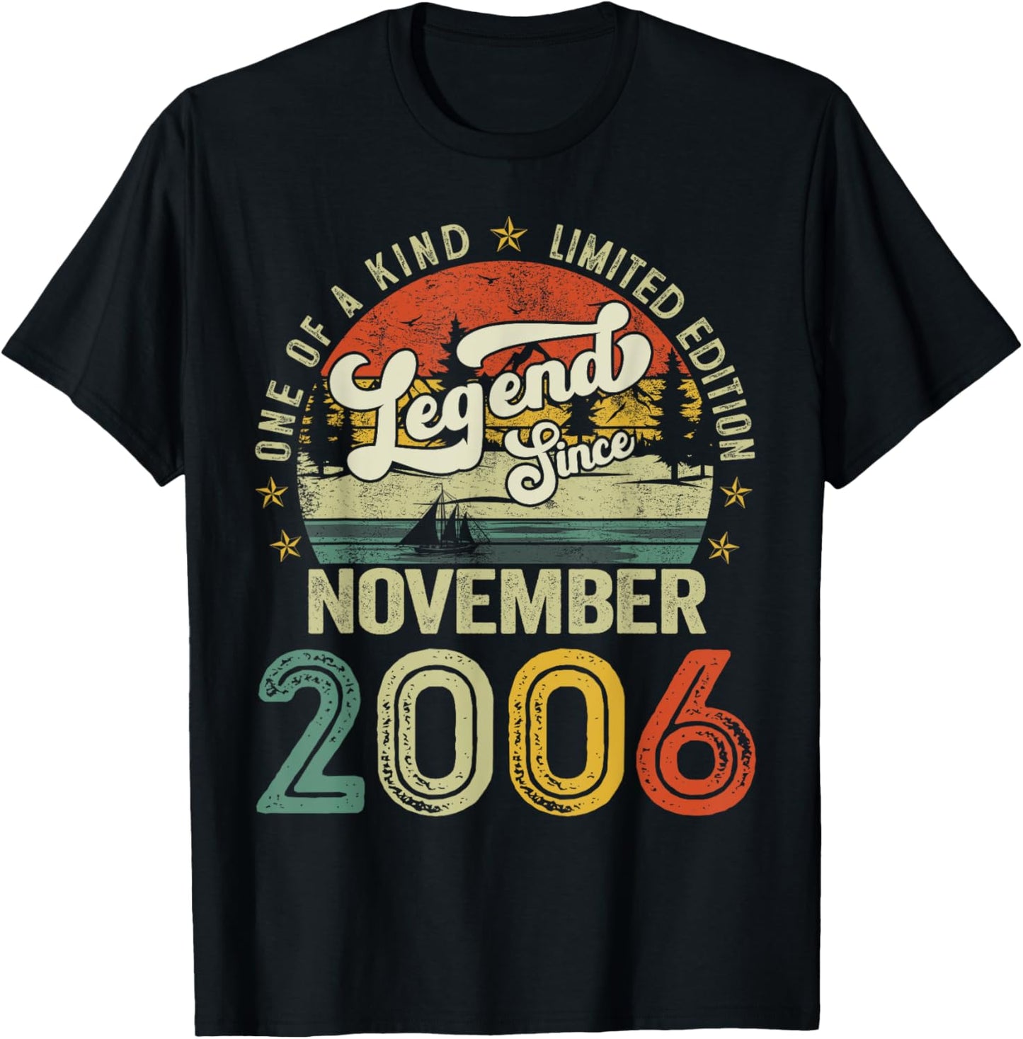 18 Years Old Legend since November 2006 18th Birthday Boys T-Shirt - T-Shirt | Black