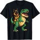 German Shepherd Riding T-Rex T-Shirt - T-Shirt | Black