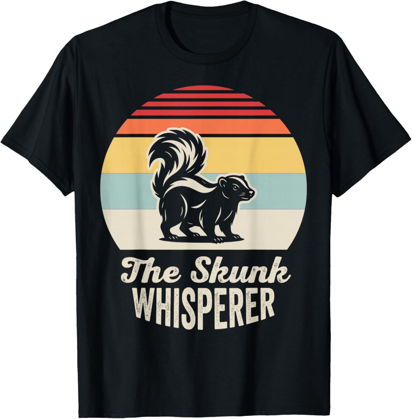 The Skunk Whisperer Retro Style T-Shirt - T-Shirt | Black