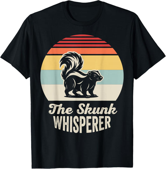 The Skunk Whisperer Retro Style T-Shirt - T-Shirt | Black
