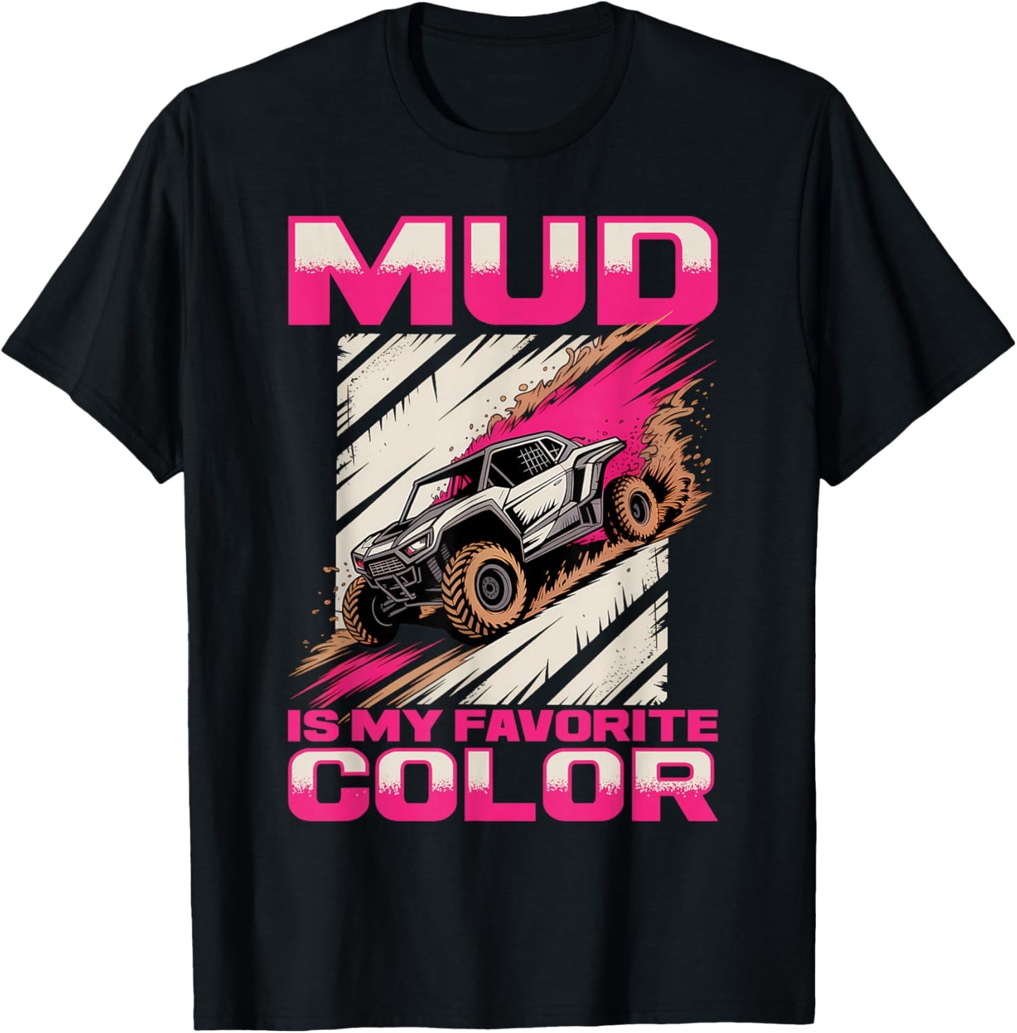 UTV Off Road Girl Woman 4 Wheeler Side by Side T-Shirt - T-Shirt | Black