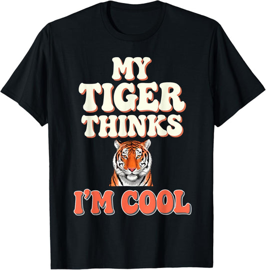 Tiger Thinks I'm Cool Tiger T-Shirt - T-Shirt | Black