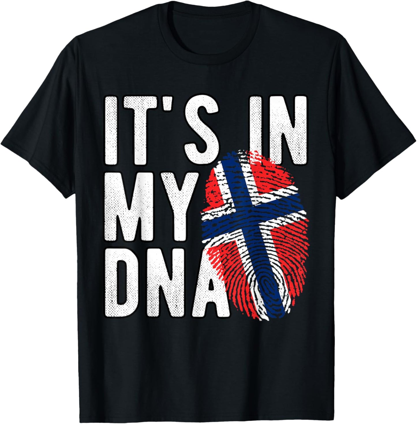 It's in My DNA Norwegian National Flag Norway Fan Heritage T-Shirt - T-Shirt | Black