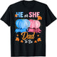 Halloween Pumpkin Gender Reveal He or She Dad To Be T-Shirt - T-Shirt | Black