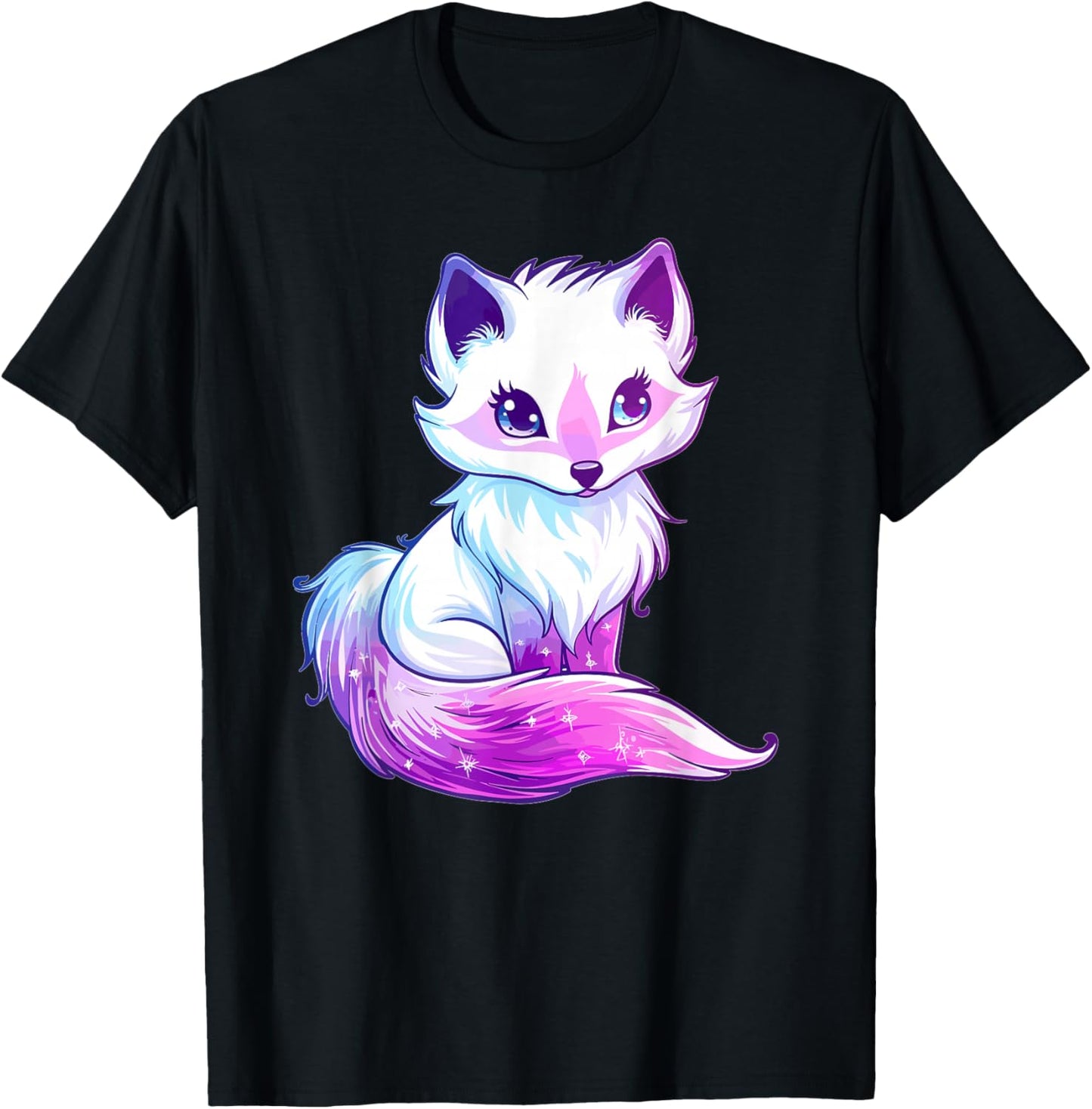 Pastel Arctic Fox I Cute Arctic Fox T-Shirt - T-Shirt | Black