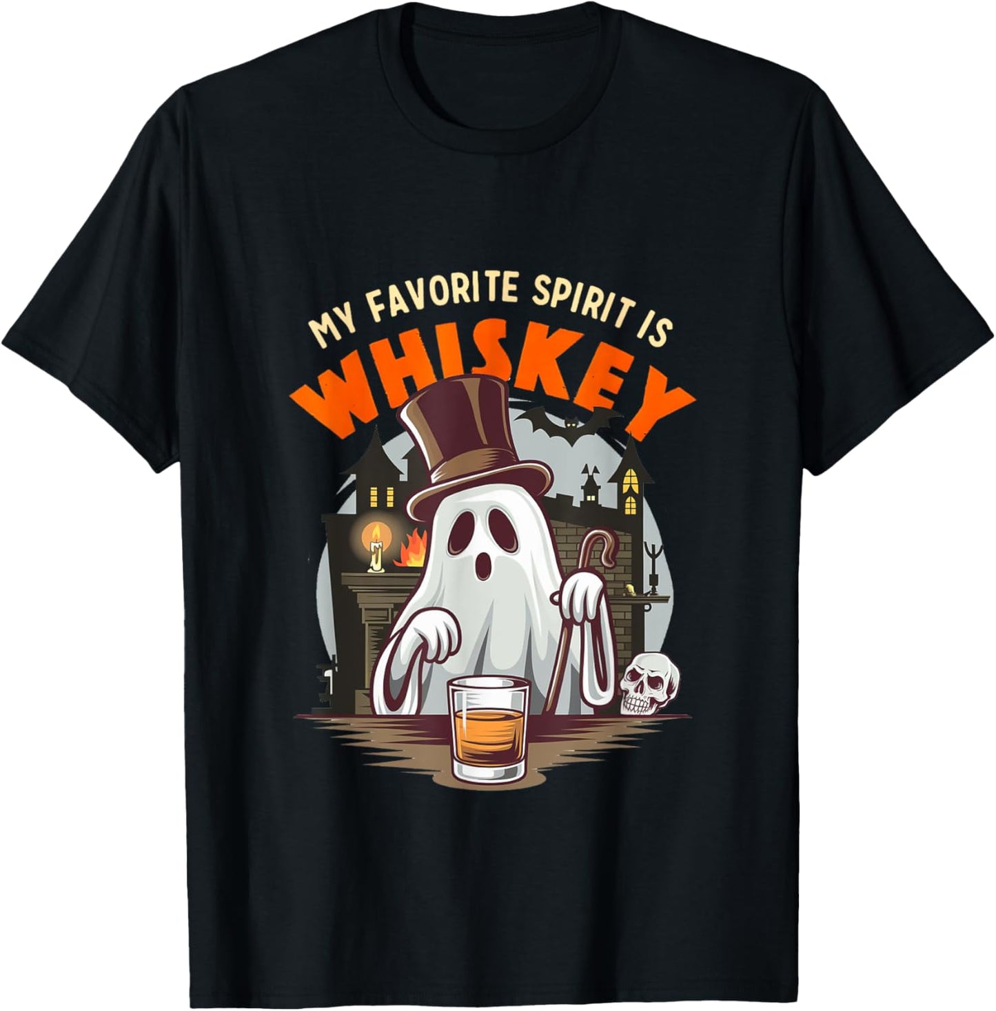 My Favorite Spirit is Whiskey T-Shirt - T-Shirt | Black