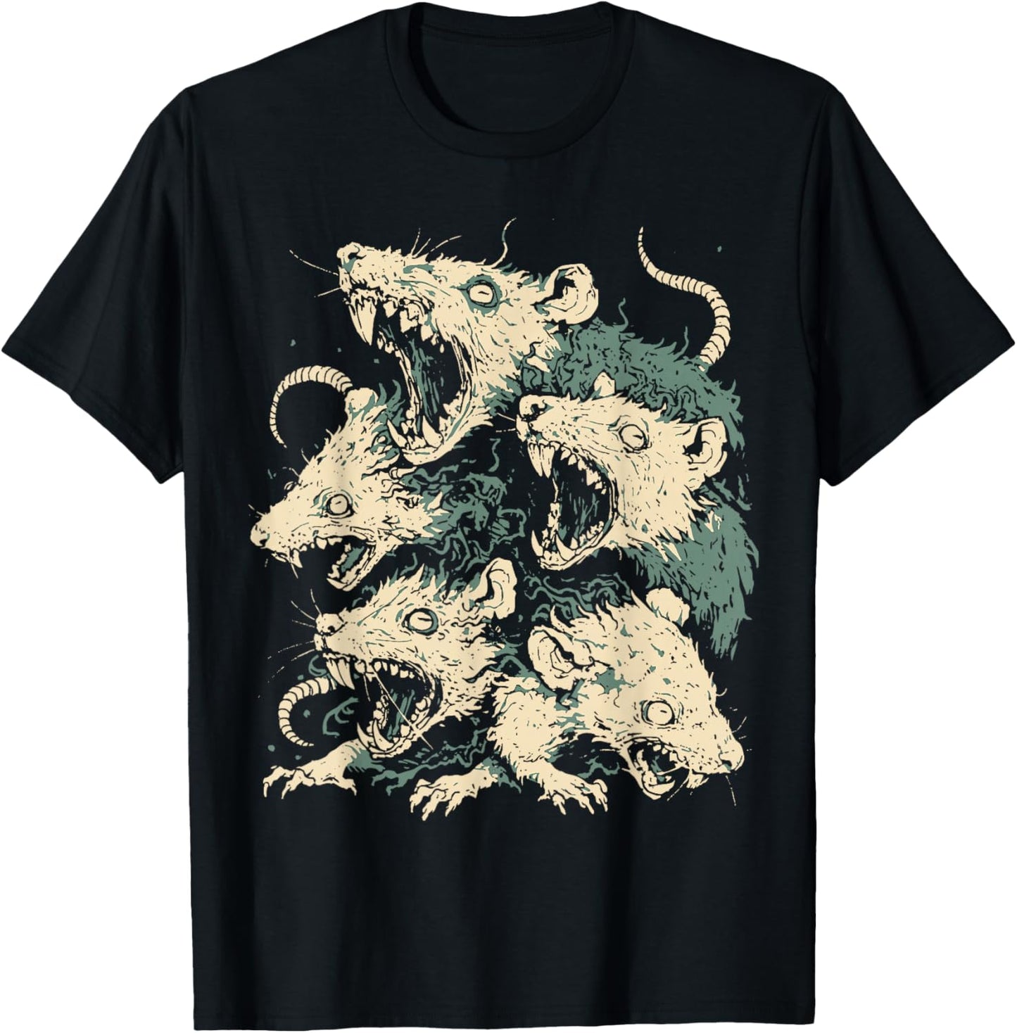 Medieval Rat King Gothic Plague Horror Occult Macabre Art T-Shirt - T-Shirt | Black