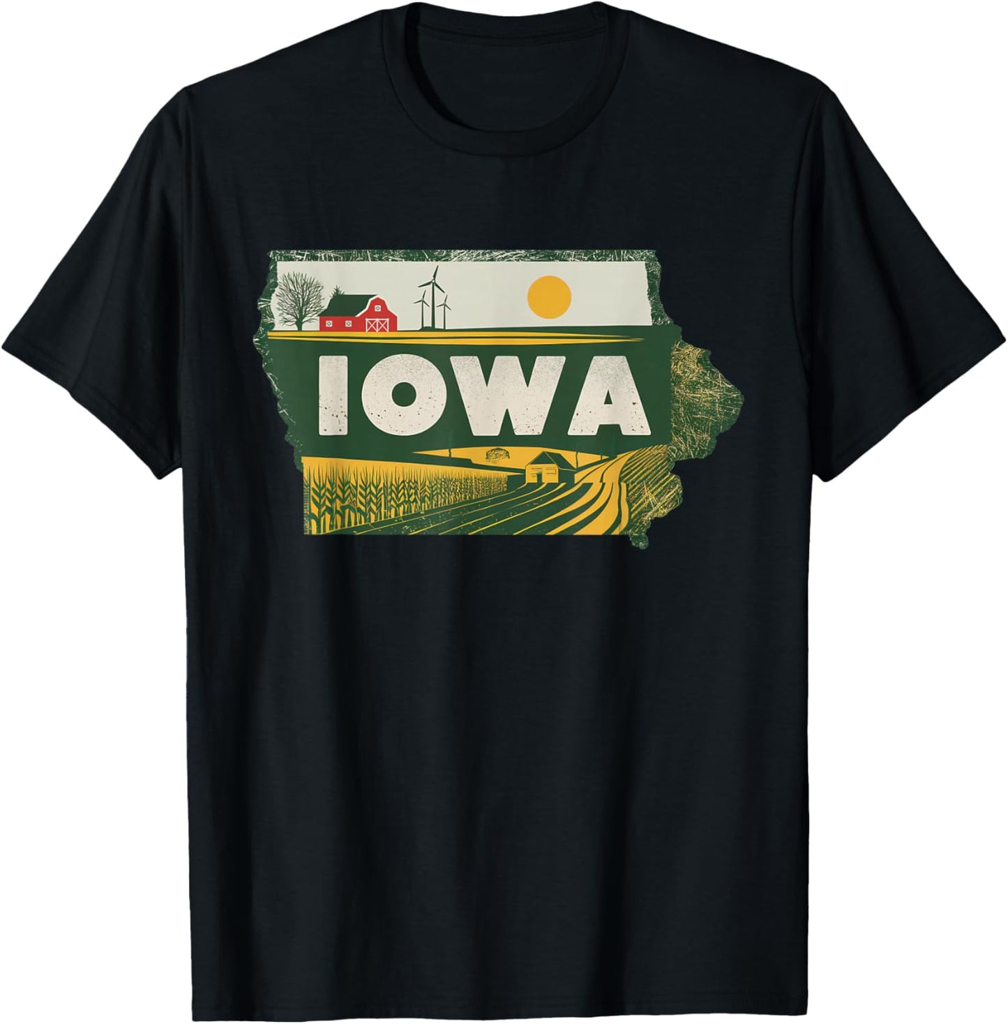 Iowa State of Iowa Retro Iowa T-Shirt - T-Shirt | Black