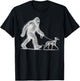 Retro Bigfoot Walking Italian Greyhound Funny Sasquatch Dog T-Shirt - T-Shirt | Black