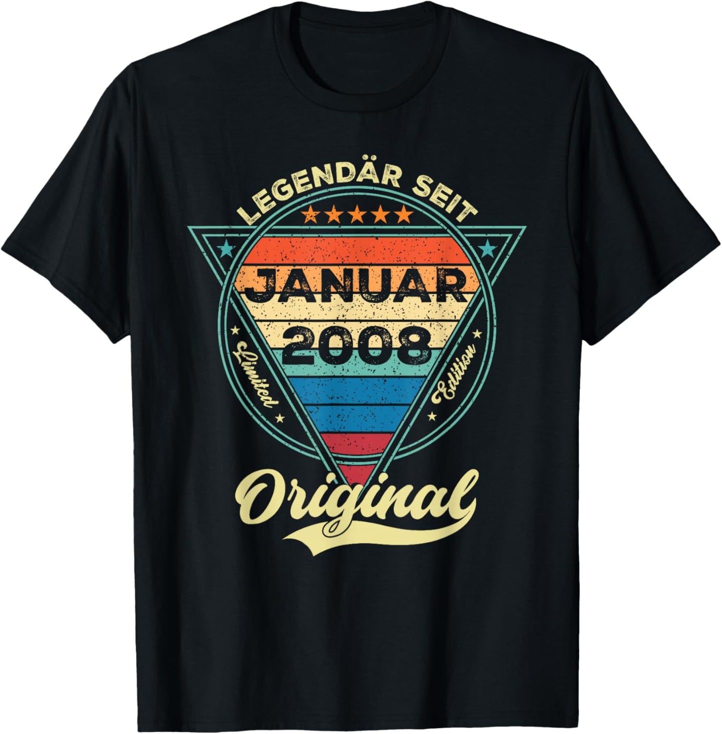 Women's Legendary Since January 2008 18th Birthday Boy 18 Years T-Shirt - T-Shirt | Black