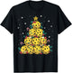 Funny Pickleball Christmas Tree Lights Christmas Men Women T-Shirt - T-Shirt | Black