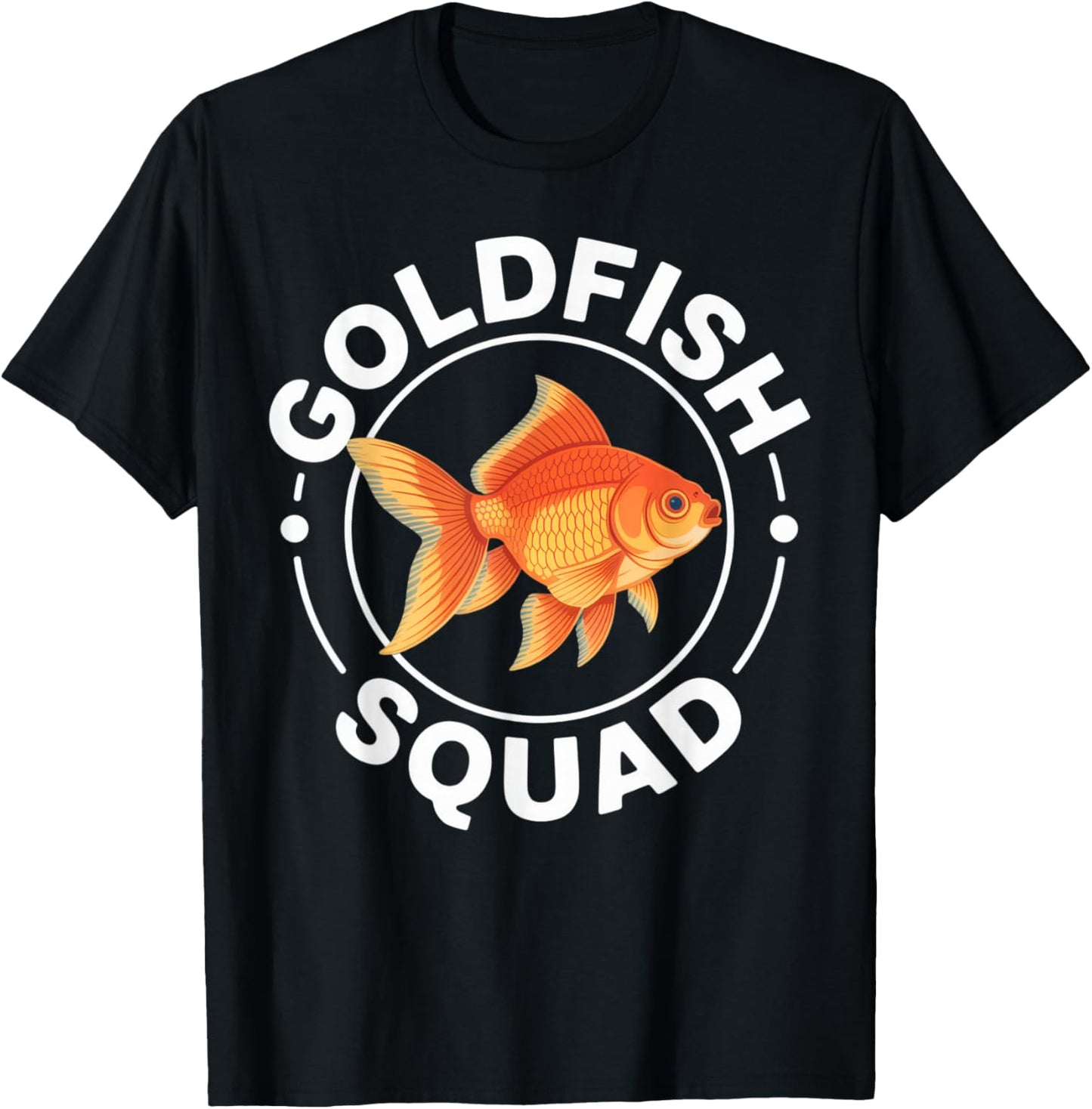 Goldfish Squad Pet Lovers Casual Summer Fun T-Shirt - T-Shirt | Black