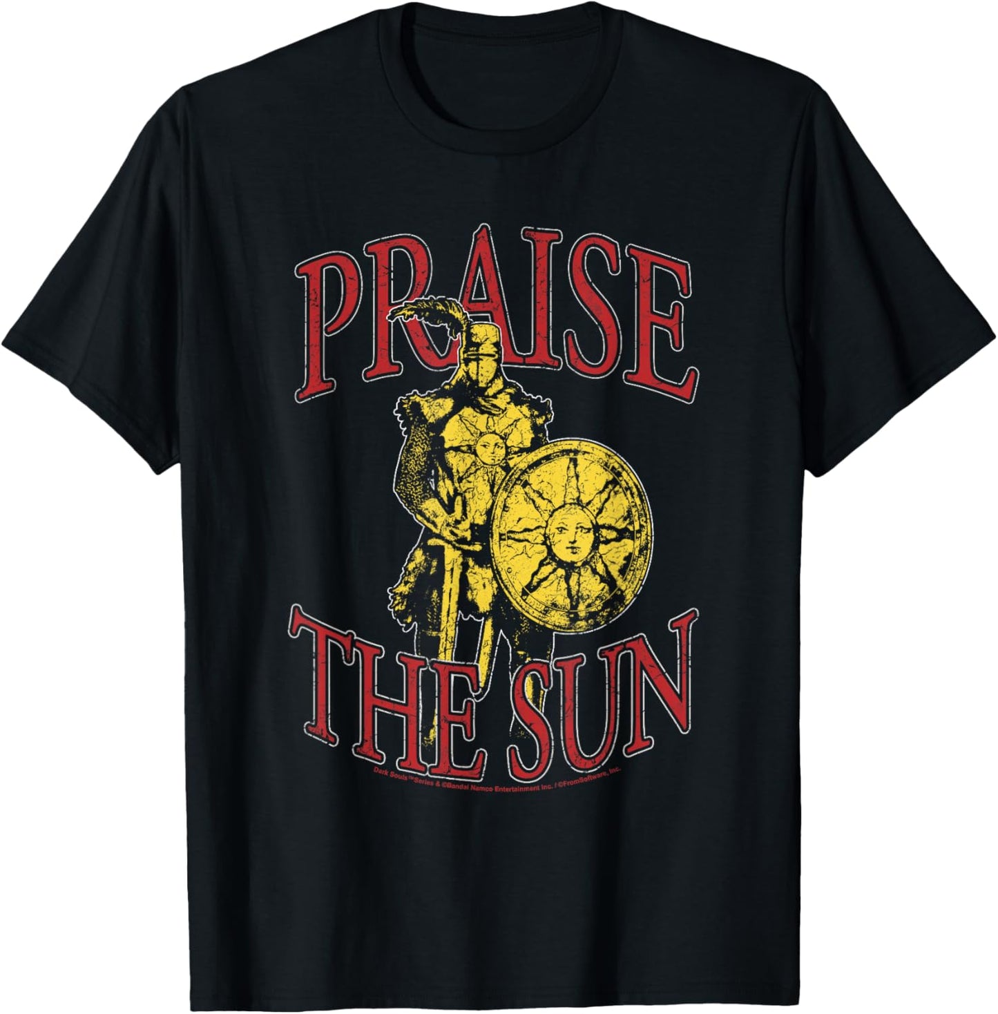 Dark Souls Praise the Sun Solaire of Astora Video Game T-Shirt - T-Shirt | Black