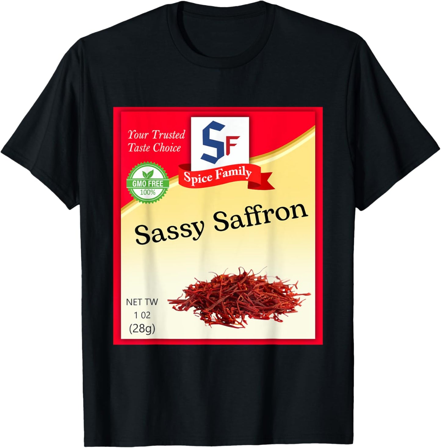 Sassy Saffron Condiment Costume Holiday Spice Costumes T-Shirt - T-Shirt | Black
