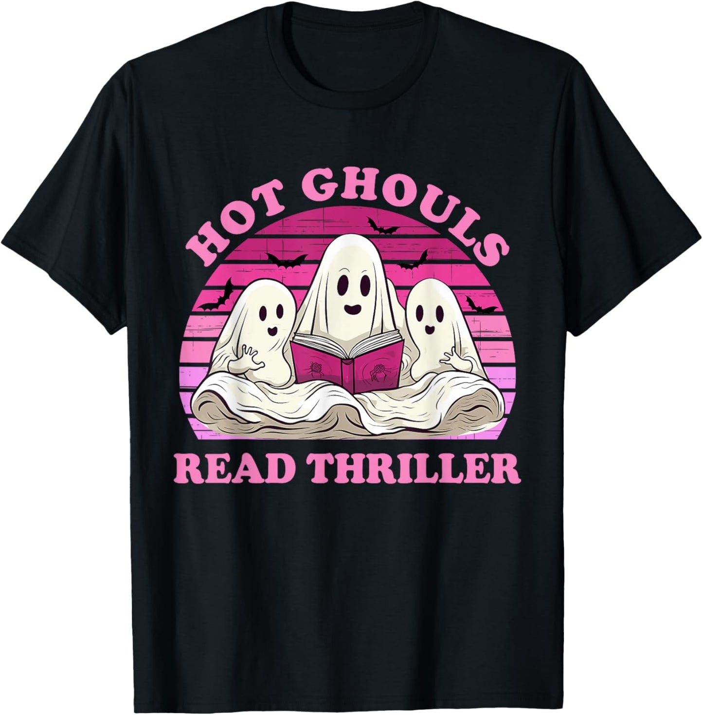 Hot Ghouls Read Thriller Spooky Book Club Reading Lovers T-Shirt - T-Shirt | Black