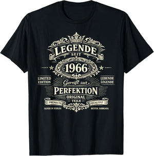 60. Geburtstag Mann Frau 60 Jahre Deko 1966 Geschenk Lustig T-Shirt - T-Shirt | Black