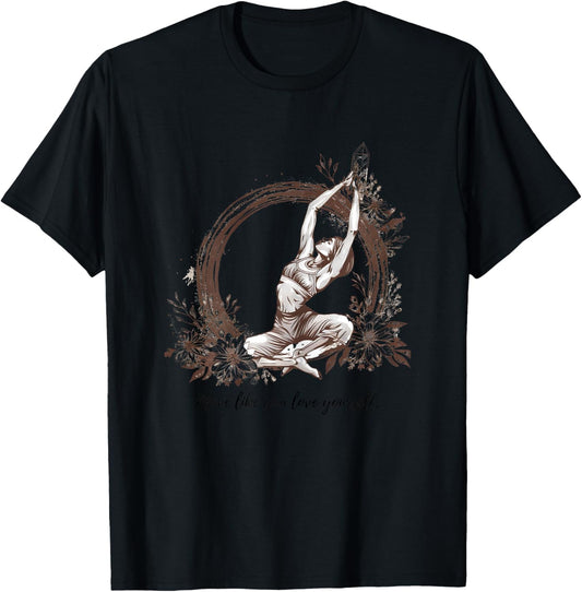 Elevate Your Zen Space with Yoga and Meditation Essentials T-Shirt - T-Shirt | Black
