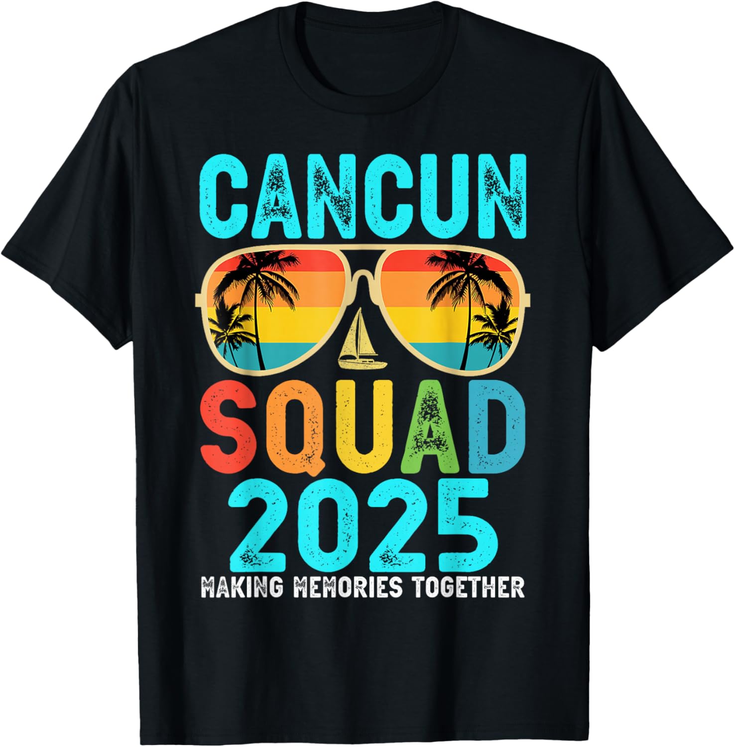Cancun Squad 2025 Vacation Friends Family Matching Group T-Shirt - T-Shirt | Black