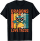 Dragons Love Tacos Fun for Dragon Enthusiasts Party Gear T-Shirt - T-Shirt | Black