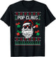 POP CLAUS Christmas Santa Claus Matching Family Pajamas T-Shirt - T-Shirt | Black