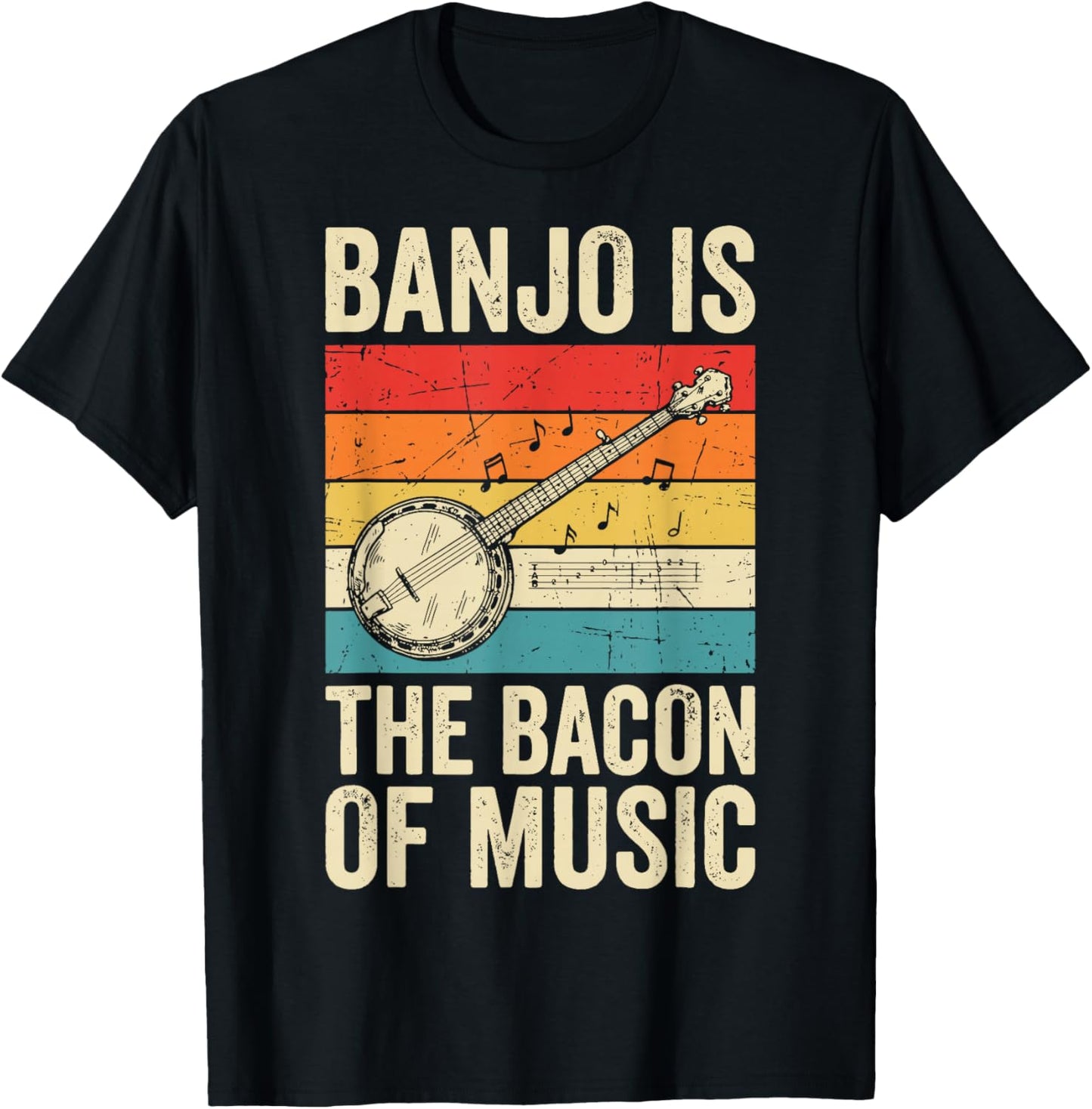 Banjo is The Bacon of Music T-Shirt - T-Shirt | Black