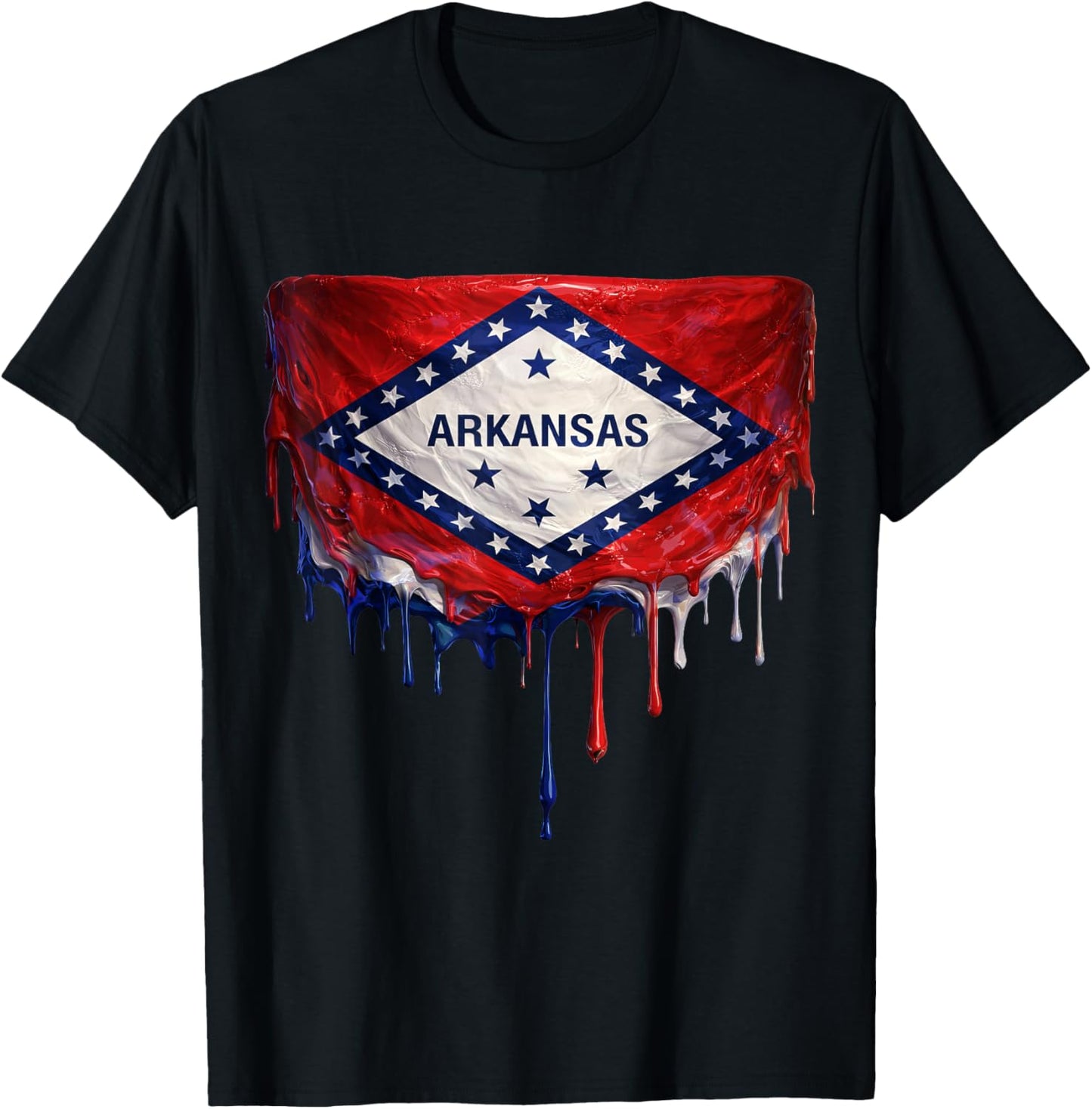 Drapeau de l'Arkansas T-Shirt - T-Shirt | Black