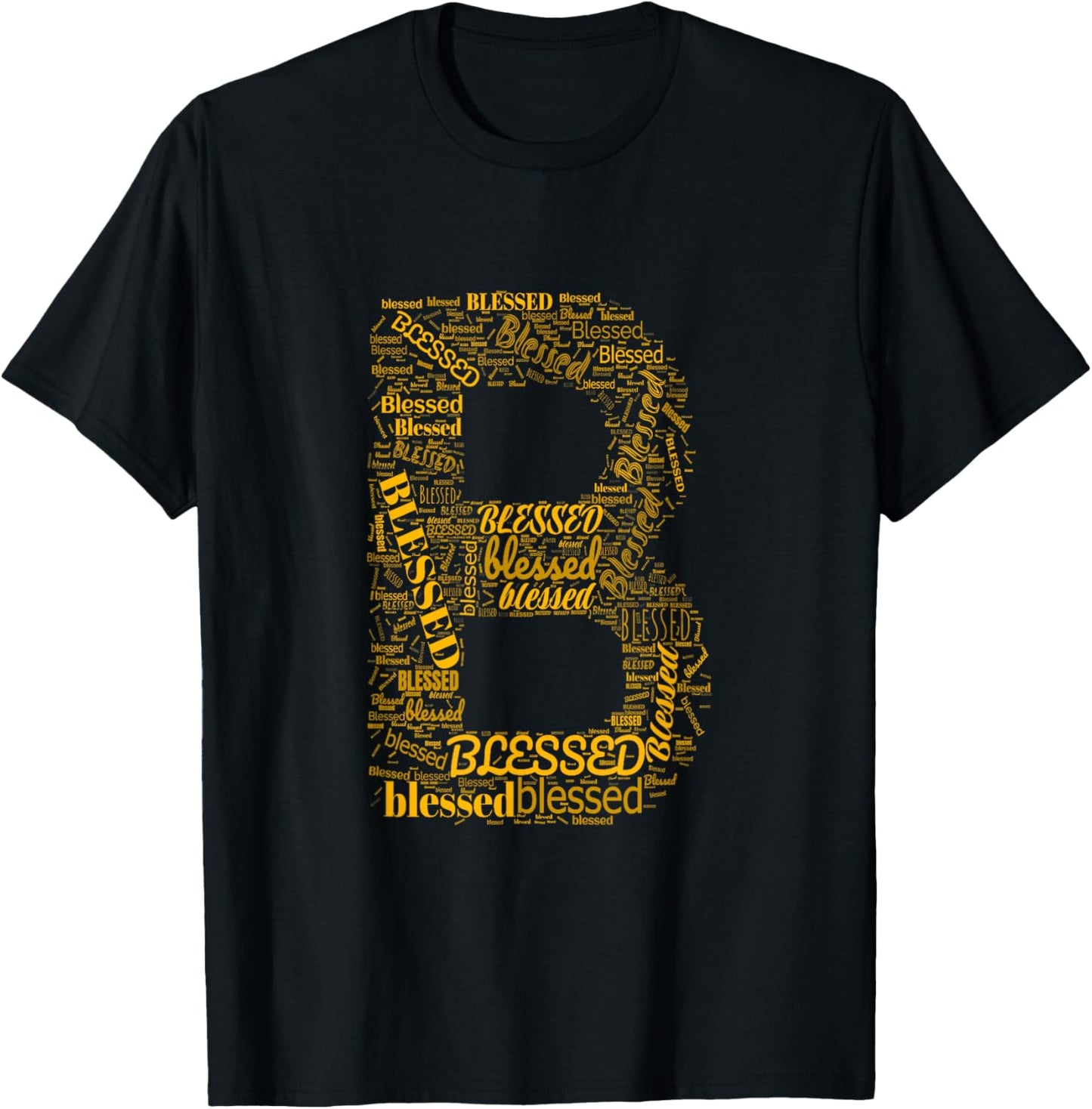 University Varsity-Gold B - Blessed In Countless Ways T-Shirt - T-Shirt | Black