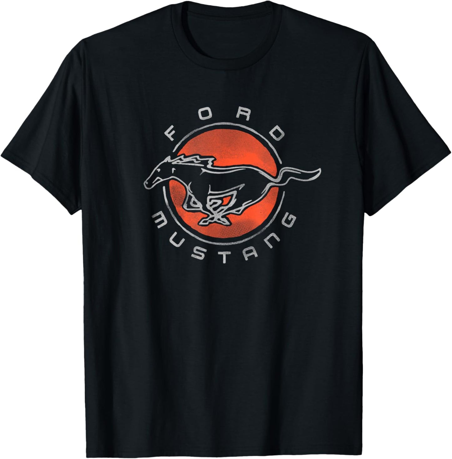 Ford Mustang Circle Logo T-Shirt - T-Shirt | Black