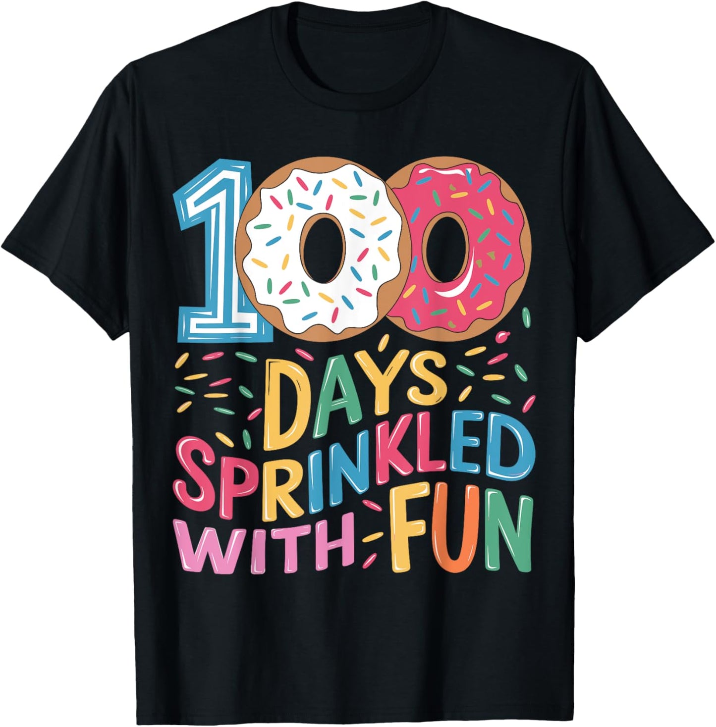 100 Days of School Girls Kindergarten 100th Day of School T-Shirt - T-Shirt | Black