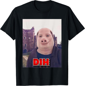 John Pork Meme Dih Funny Memes Internet Memes Brainrot Memes T-Shirt - T-Shirt | Black