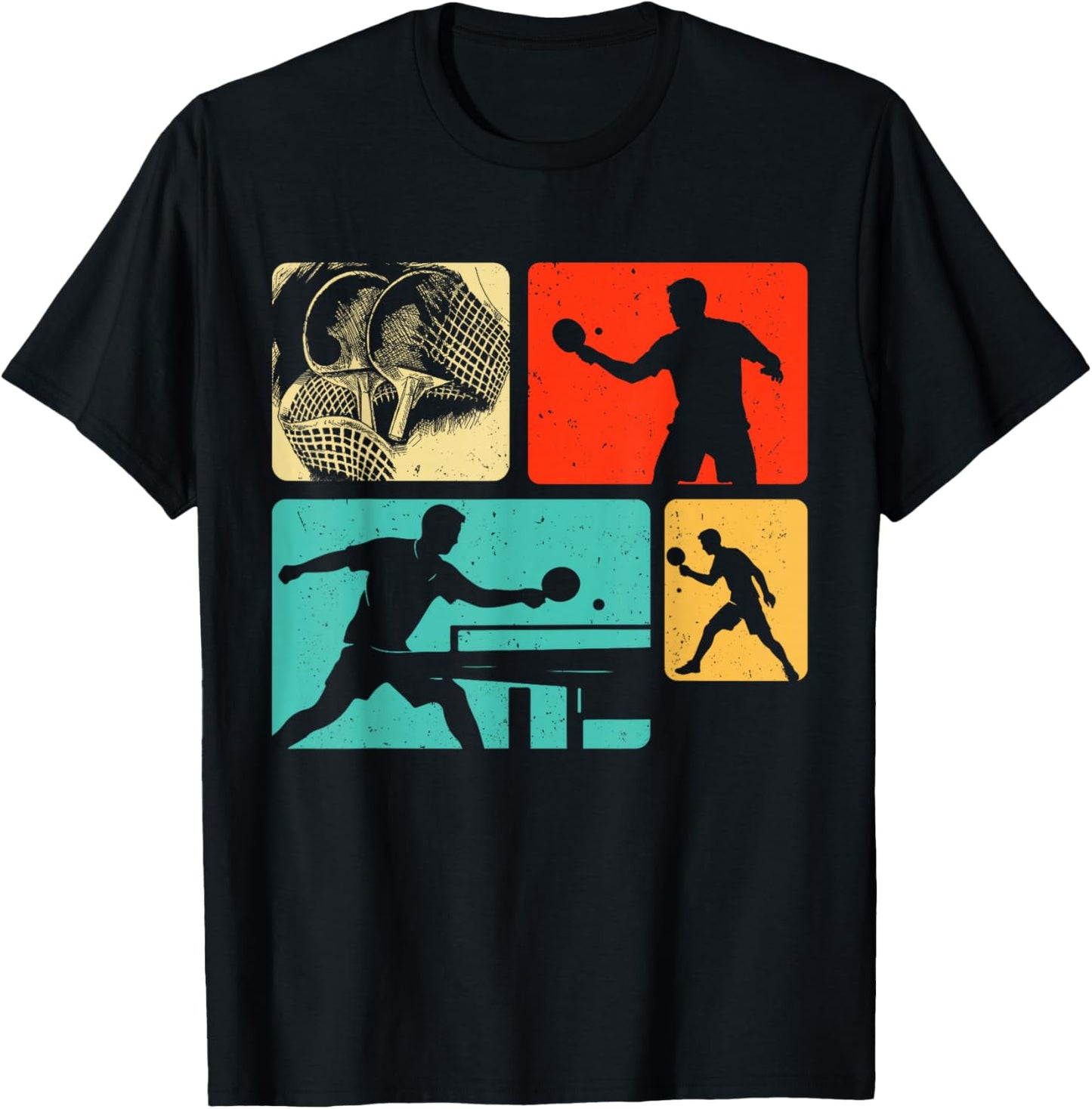 Tischtennis Geschenke für Kinder Herren Damen Jungen Männer T-Shirt - T-Shirt | Black